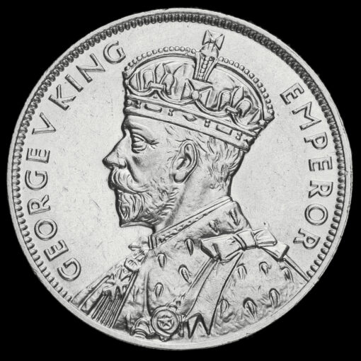 Mauritius 1934 George V Silver One Rupee Obverse