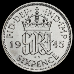 1945 George VI Silver Sixpence Reverse