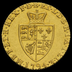 1794 George III Early Milled Gold Half Guinea Reverse