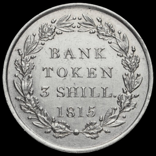 1815 George III Silver Three Shilling Bank Token Reverse
