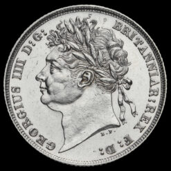 1821 George IV Milled Silver Shilling Obverse