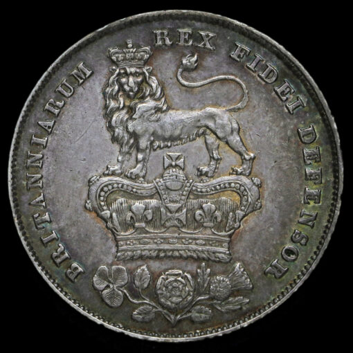 1827 George IV Milled Silver Shilling Reverse