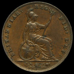 1850 Queen Victoria Young Head Copper Farthing Reverse