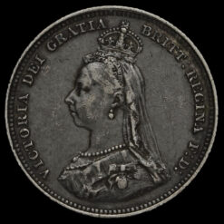 1887 Queen Victoria Jubilee Head Silver Shilling Obverse