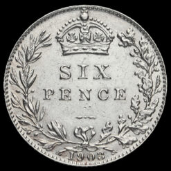 1903 Edward VII Silver Sixpence Reverse