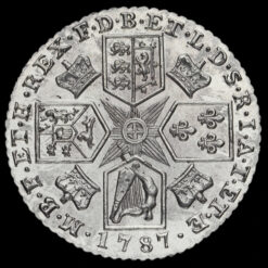 1787 George III Early Milled Silver Shilling Reverse