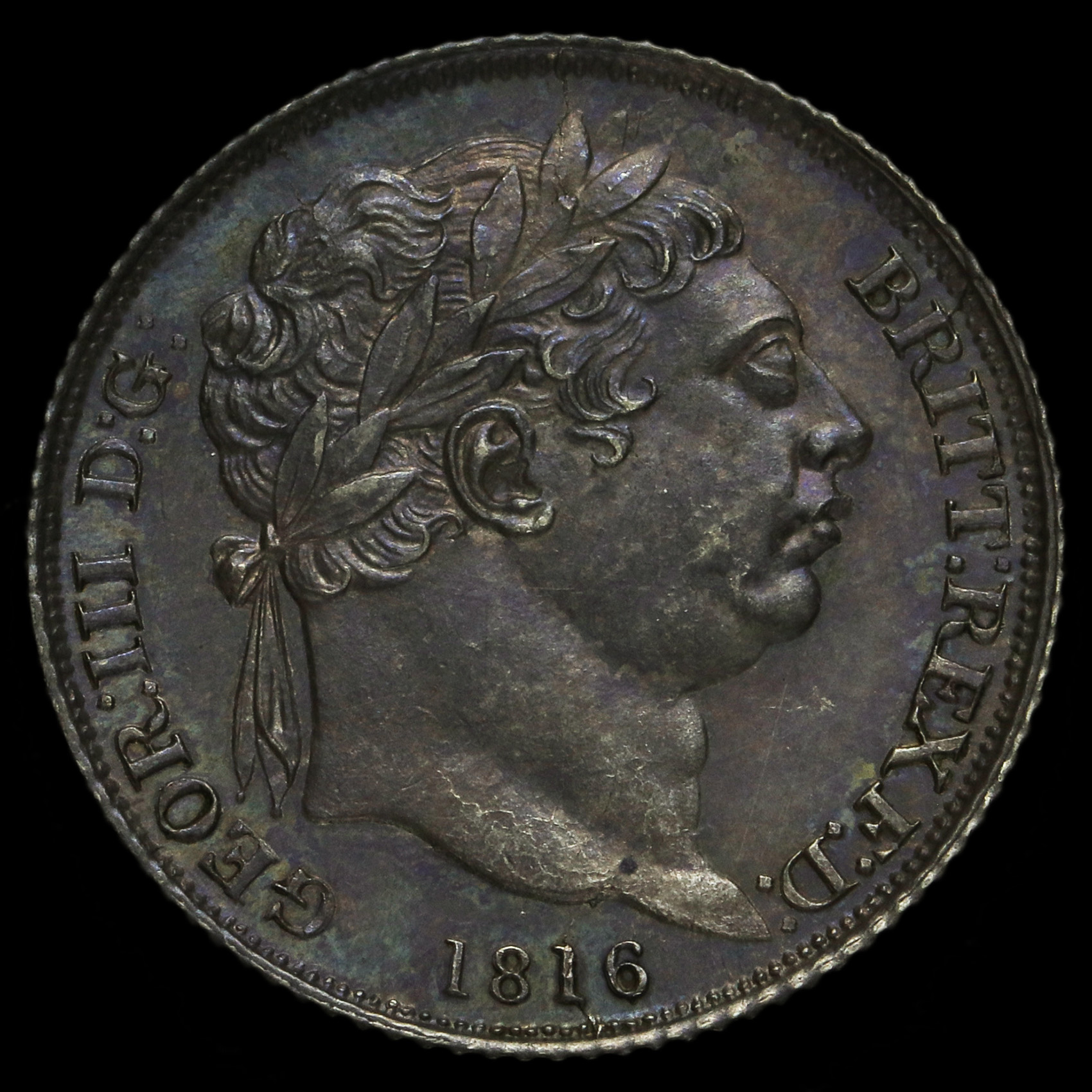 1816 George III Milled Silver Sixpence, UNC