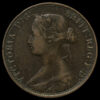 1862 Queen Victoria Bun Head Halfpenny Obverse