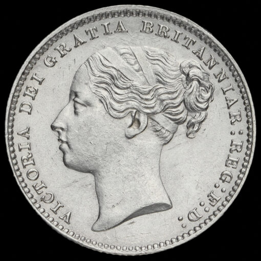 1879 Queen Victoria Young Head Silver Shilling Obverse