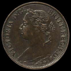 1884 Queen Victoria Bun Head Farthing Obverse