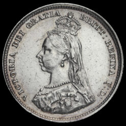 1887 Queen Victoria Jubilee Head Silver Shilling Obverse