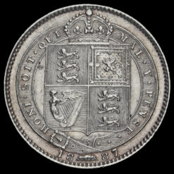 1887 Queen Victoria Jubilee Head Silver Shilling Reverse