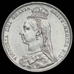 1891 Queen Victoria Jubilee Head Silver Shilling Obverse