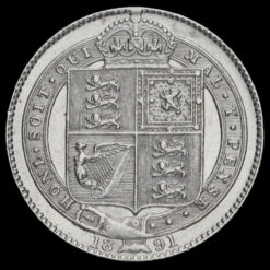 1891 Queen Victoria Jubilee Head Silver Shilling Reverse