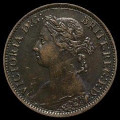 1892 Queen Victoria Bun Head Farthing Obverse