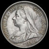 1899 Queen Victoria Veiled Head Silver Half Crown Obverse