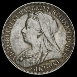 1900 Queen Victoria Veiled Head Silver Shilling Obverse
