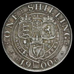 1900 Queen Victoria Veiled Head Silver Shilling Reverse