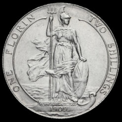 1909 Edward VII Silver Florin Reverse