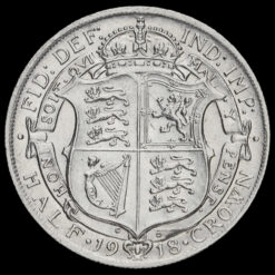 1918 George V Silver Half Crown Reverse