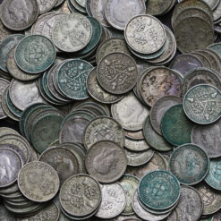 500 Grams of Circulated Pre 1947 British .500 Silver Threepences