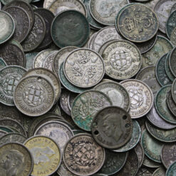500 Grams of Circulated Pre 1947 British .500 Silver Threepences