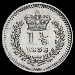 1838 Queen Victoria Young Head Silver Three-Halfpence Reverse