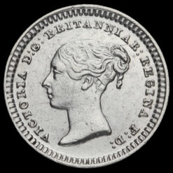 1839 Queen Victoria Young Head Silver Three-Halfpence Obverse