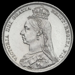 1889 Queen Victoria Jubilee Head Silver Shilling Obverse