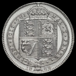 1889 Queen Victoria Jubilee Head Silver Shilling Reverse