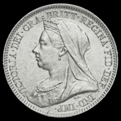 1893 Queen Victoria Veiled Head Silver Sixpence Obverse