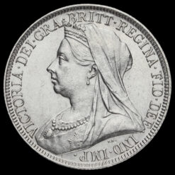 1893 Queen Victoria Veiled Head Silver Florin Obverse