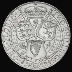 1893 Queen Victoria Veiled Head Silver Florin Reverse