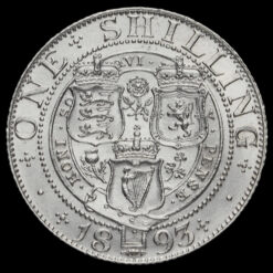 1893 Queen Victoria Veiled Head Silver Shilling Reverse