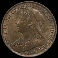 1898 Queen Victoria Veiled Head Penny Obverse