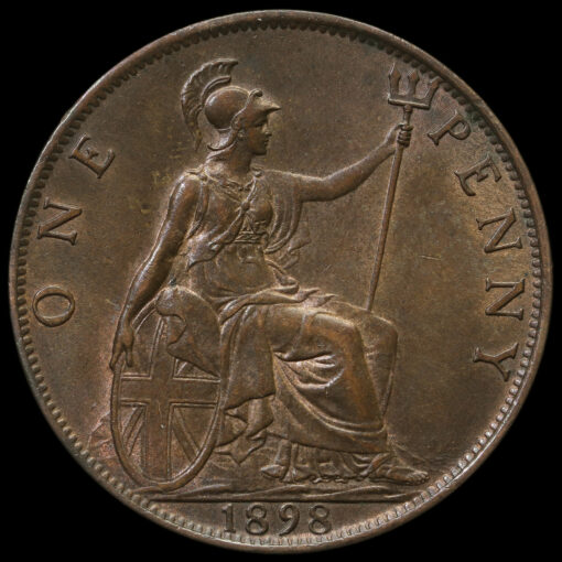 1898 Queen Victoria Veiled Head Penny Reverse