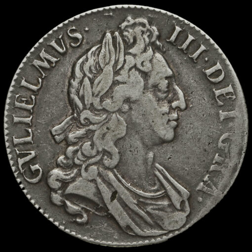 1695 William III Early Milled Silver Octavo Crown Obverse