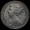 1709 Queen Anne Early Milled Silver Octavo Half Crown Obverse