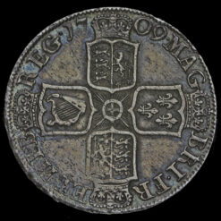 1709 Queen Anne Early Milled Silver Octavo Half Crown Reverse