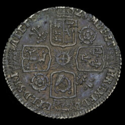 1728 George II Early Milled Silver Sixpence Reverse