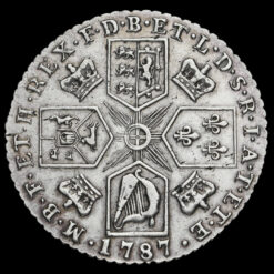 1787 George III Early Milled Silver Shilling Reverse