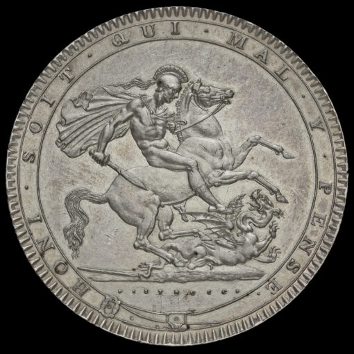 1819 George III Milled Silver LIX Crown Reverse