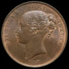 1847 Queen Victoria Young Head Copper Penny Obverse