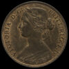 1860 Queen Victoria Bun Head Penny Obverse