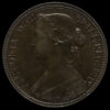 1860 Queen Victoria Bun Head Penny Obverse