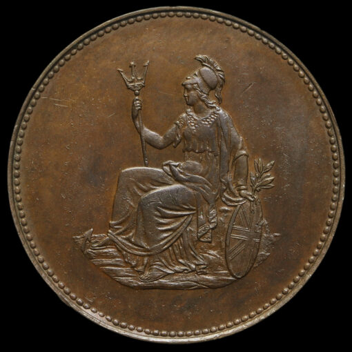 1860 Queen Victoria Bronzed Copper Pattern Penny by Joseph Moore, F856 Reverse