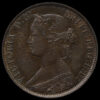 1861 Queen Victoria Bun Head Halfpenny Obverse