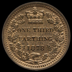 1878 Queen Victoria Bronze Third Farthing Reverse