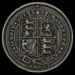 1887 Queen Victoria Jubilee Head Silver Sixpence Reverse