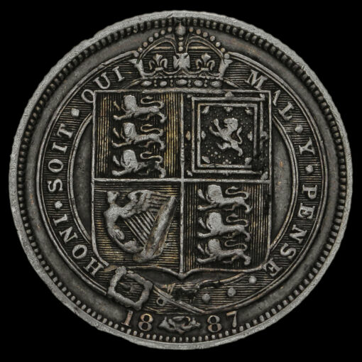 1887 Queen Victoria Jubilee Head Silver Sixpence Reverse